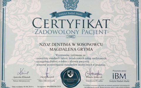 „Zadowolony pacjent” w naszym gabinecie
